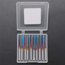 20Pcs 3.175 Shank Coated Straight End Mill 2 Flute Carbide Milling Cutter for Wood Plastic CNC Engraving Bit