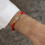Women's Initial Letter Charm Bracelet with Zirconia, 5