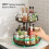 Wood Lazy Susan Organizer 2-Tier Rotating Spice Rack 3