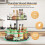 Wood Lazy Susan Organizer 2-Tier Rotating Spice Rack 4