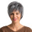 Transparent Lace Frontal Wig Silver White Short Straight 7