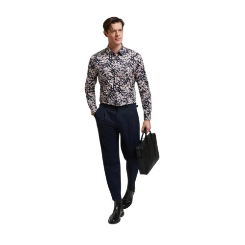 Ted Baker (XXL, Navy) Ted Baker Mens Leaf Print Shirt 2