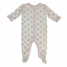 Babyonesie hel knappet 98 Pyjamas til pige med sløjfer