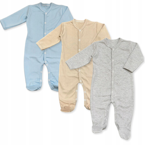 3-pak heldragter str. 80 til dreng pyjamas knappet