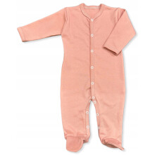 Heldragt knappet str. 74 baby pyjamas glat pudderrosa