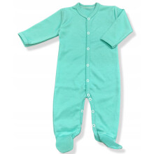 Baby heldragt med knapper i glat mynte str. 62