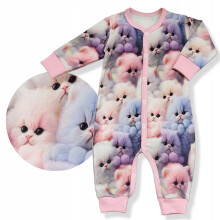 Romper 92 knaplukning romper lille romper uden fødder pyjamas rompers med katte