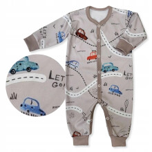 RAMPERS 74 KNAPPET ROMPER LILLE ROMPER UDEN FØDDER PYJAMAS ROMPERS MED BILER