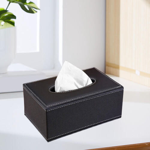 Echt lederen tissuebox in Europese stijl (1 stuk) 2