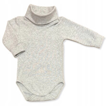 Body kauluksella 104 lasten pitkähihainen golf harmaa melangi