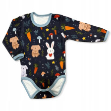 Baby body 80 langærmet fra producenten 100% bomuld skovdyr