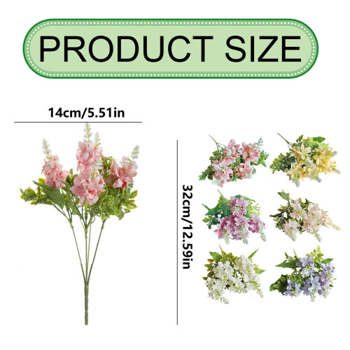 Ramo de orquídeas artificiales para decoración del hogar, 32x14 cm. 2
