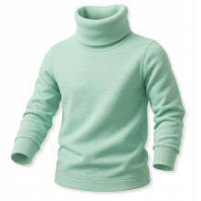 Gyermek meleg TURTLENECK 134 PULÓVER Gyermek menta színű, magas nyakú póló