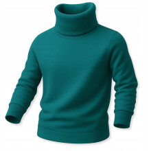 Gyermek meleg TURTLENECK 116 PULÓVER Gyermek póló Magas nyakú blúz Üveg