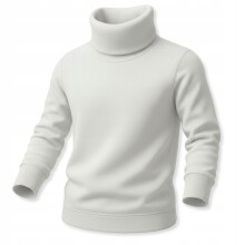 Gyermek meleg TURTLENECK 146 PULÓVER Gyerek póló Magas nyakú blúz FEHÉR