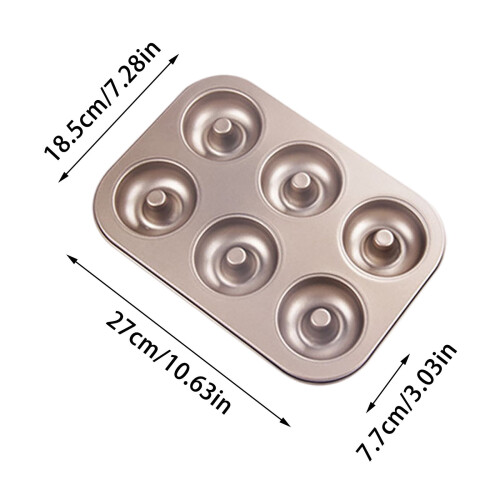 Nonstick-munkform beige, 6 håligheter, 27 x 18,5 cm 2
