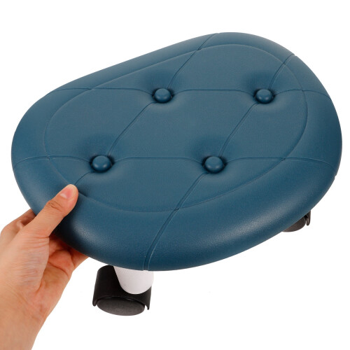 Compact Dark Rolling Stool Plastic Seat 1 Piece 2