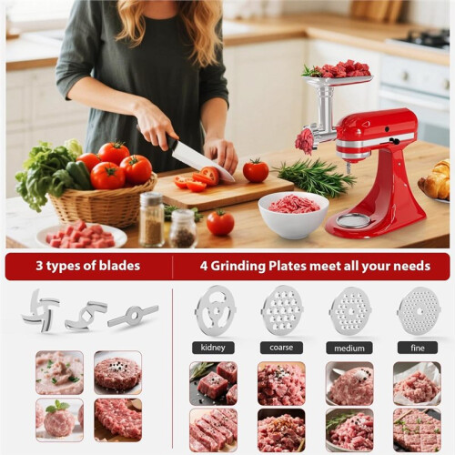 Accessorio Tritacarne e Grattugia per Formaggio per Impastatrice per , Accessori e Componenti Aggiuntivi per . 2
