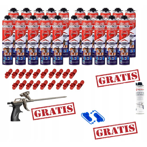 20 x POLYNOR PRO PUR skumisolering til loft, garage, containerfacade