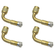 4X Motorcycle Car Tire Valve Extension Adapter - 90 Degree Curve