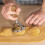 Ravioli stamp maker with roller wheel, wooden handle, 5