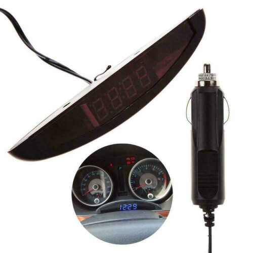 12V LED car clock voltmeter thermometer 3-in-1 1