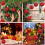 Glitter Sequin Christmas Ball Ornaments Red 12 pcs 4