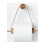 Wood Towel Roll Holder Frame for Bathroom White 3