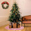 Christmas tree skirt burlap red snowflake 30 inch 4