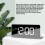 LED Digital Alarm Clock with USB Charger and Mirror Gold 8