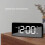 LED Digital Alarm Clock with USB Charger and Mirror Gold 7