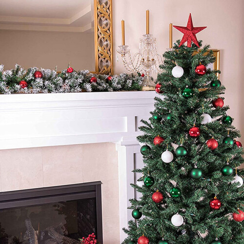 Christmas Tree Star Topper Red Pentagram 1 Piece 1