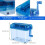 Mini manual paper shredder for home office blue 5