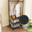 Narrow Coat Rack Shoe Bench with Storage 3-in-1 6