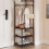Narrow Coat Rack Shoe Bench with Storage 3-in-1 7
