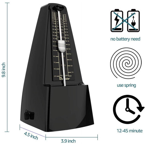 Mechanical Metronome Black Loud Sound 1 Piece 1