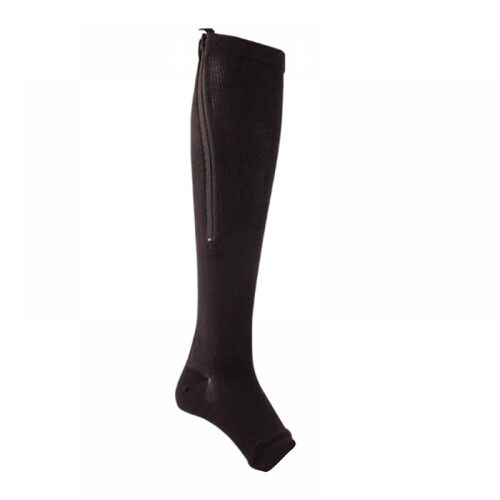 Compression Socks 20-30 mmHg Knee High Open Toe 2 Pairs 1