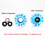 LED Light-Up Roller Skate Wheels with Bearings 4pcs 6