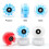 LED Light-Up Roller Skate Wheels with Bearings 4pcs 6