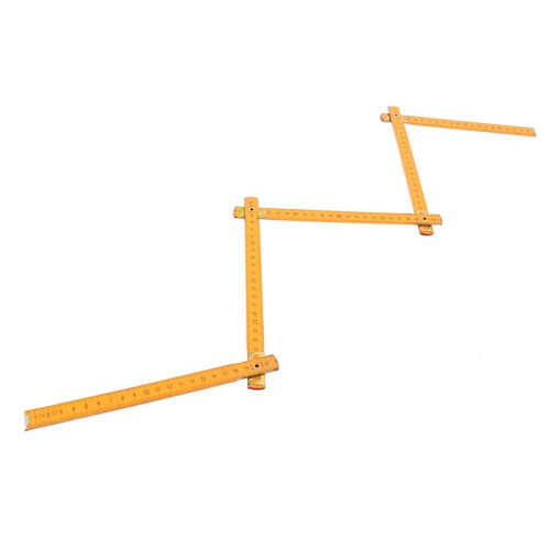 10X Portable Règle Pliante en Bois de Charpentier 100Cm 2