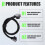 Extra Battery Flat Link Cable 0.85m 5