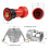 2X Bocal de Mangueira de Incêndio, 2 Polegadas NPSH HeavyDuty Industrial Fire Hose Constant Flow Fog Nozzle com 2 Peças 2 Polegadas Camlock Fitting 7