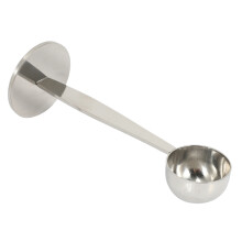 Espresso Stand Coffee Measure Tamper Spoon Stainless Steel Coffee & Tea Tools Measuring Tamping Scoop 1 Pieces Silver