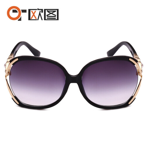 (C1 Black Frame with Double Gray Lenses) Versatile Pearl Women's Sunglasses 512 – Large Frame Chic 2