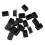 20 pcs Plastic Rectangular End Cap 30mm x 20mm Threaded Pipe Tube Insert Rubber feet 2