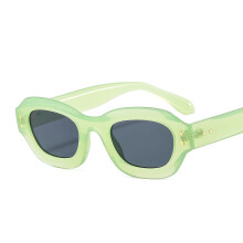 (C3 Light Green Frame with Gray Lens) Vintage Unisex M365 Sonnenbrille mit kleinem Rahmen für einen stylischen Internet-Promi-Look