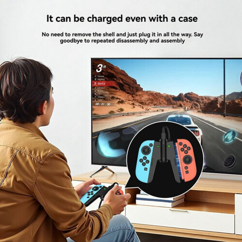Charging Grip for   2 Game Grip Charging Protection Precision Fit Charge with Case  Charging Indicator 1