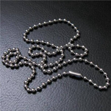 10X Chaine Collier de Perles en Metal D'Acier Inoxydable