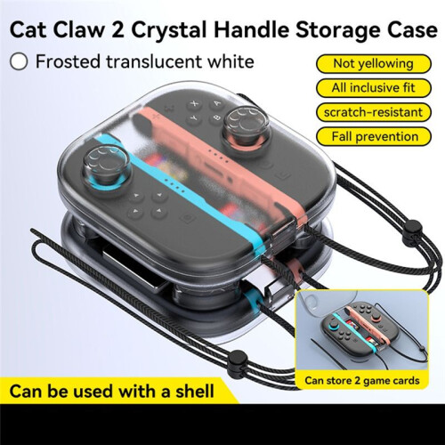 Cat Paw Style Protective Case for  2  Storage Case for NS2 Controller Joystick Protect Gamepads Transparent 2