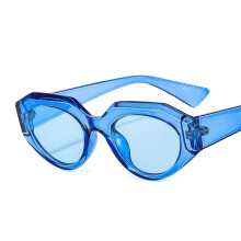 (C6 Blue Frame Blue Lenses) Einteilige Unisex-Sonnenbrille mit schlankmachender Wirkung, vielseitiges Set zur Gesichtsformung